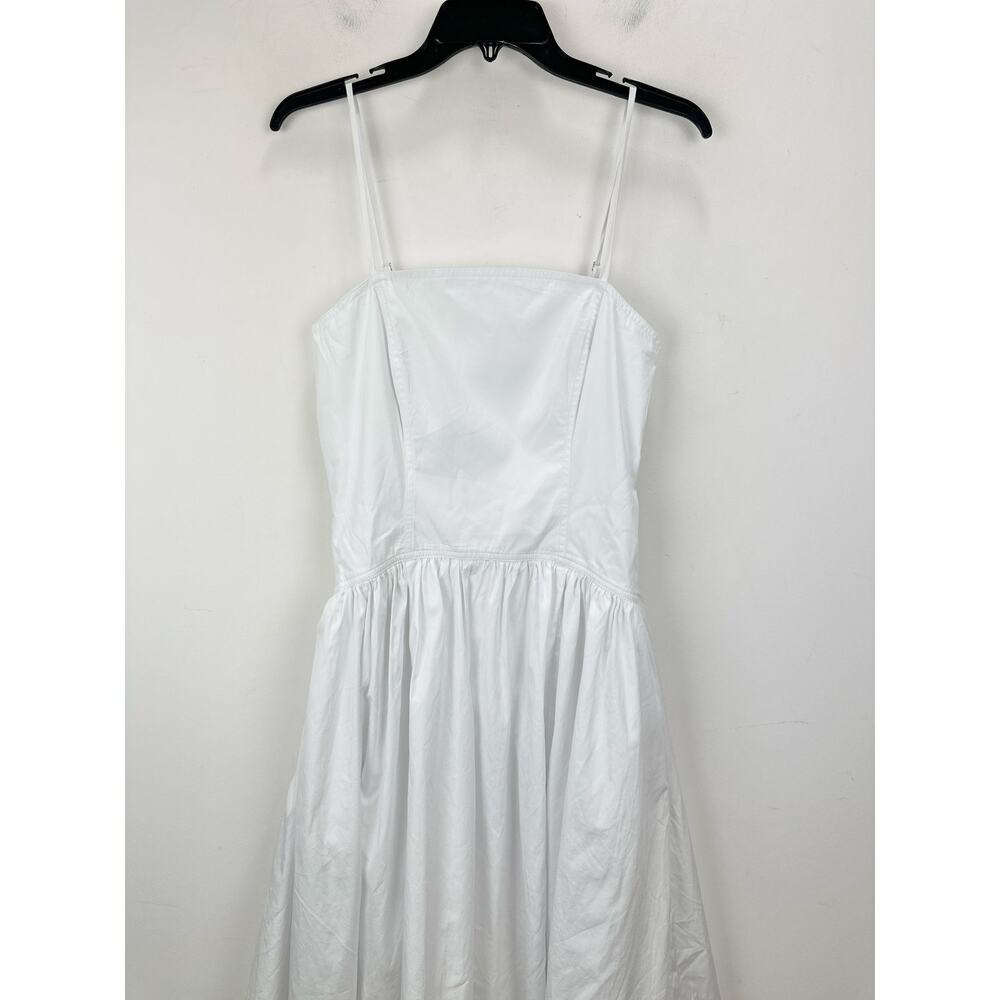 Madewell Poplin Seamed Maxi Dress A Line Minimalist Cotton White US 4 NWT - Picture 9 of 14
